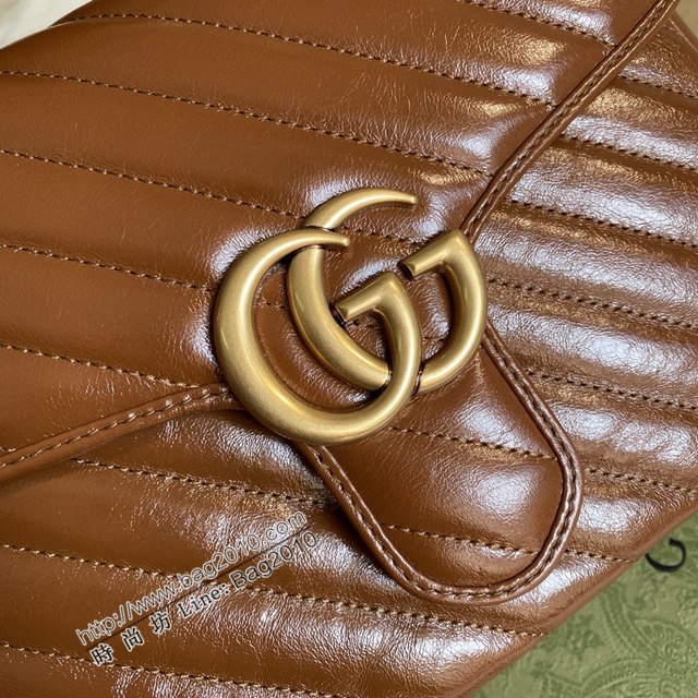 Gucci新款包包 古馳進口原廠皮Marmont郵差包系列 Gucci手提肩背女包 498110  ydg3159
